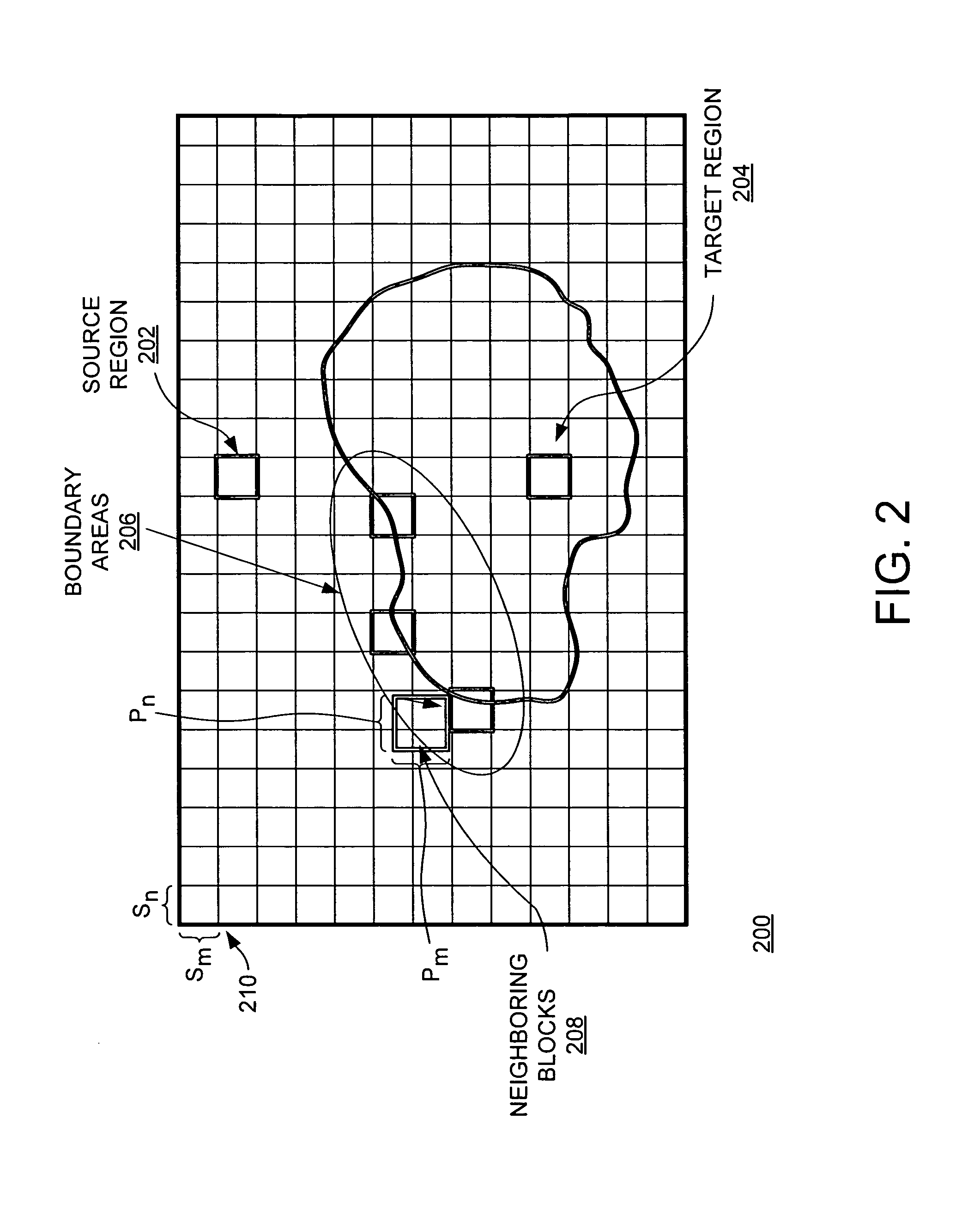 Method and apparatus for performing an in-painting process on an image