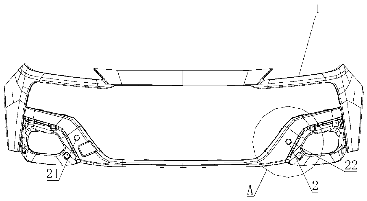 Vehicle front bumper preparing method with pedestrian protection function, vehicle front bumper and vehicle