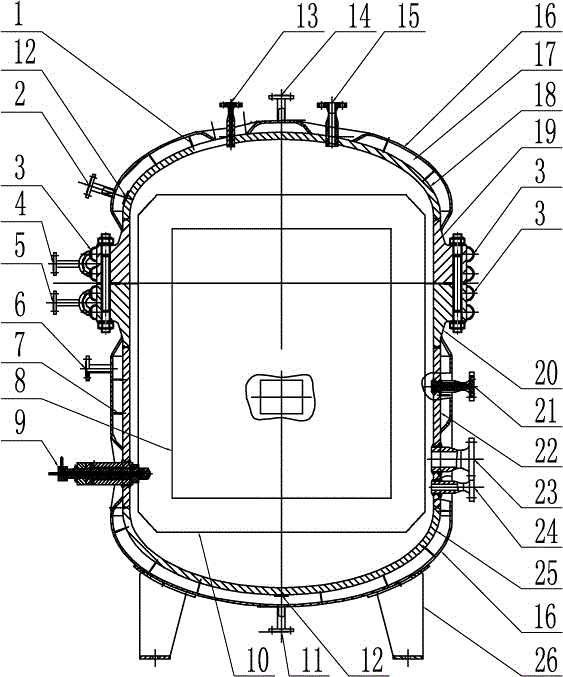 Vertical type pressurizing roasting pot