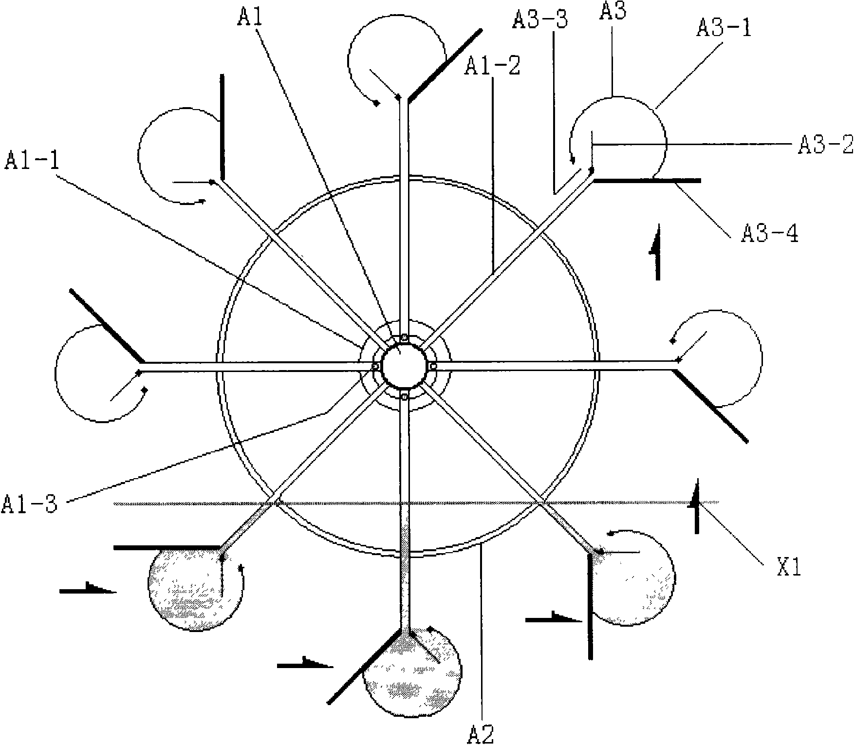 Water-wheel type pulse pump and water turbine generator for same