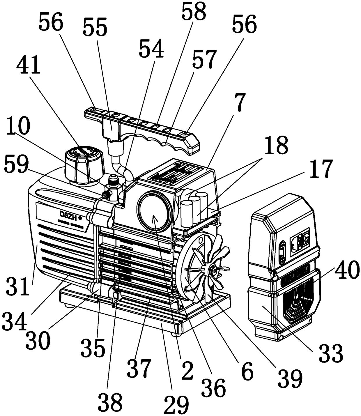 A compact vacuum pump