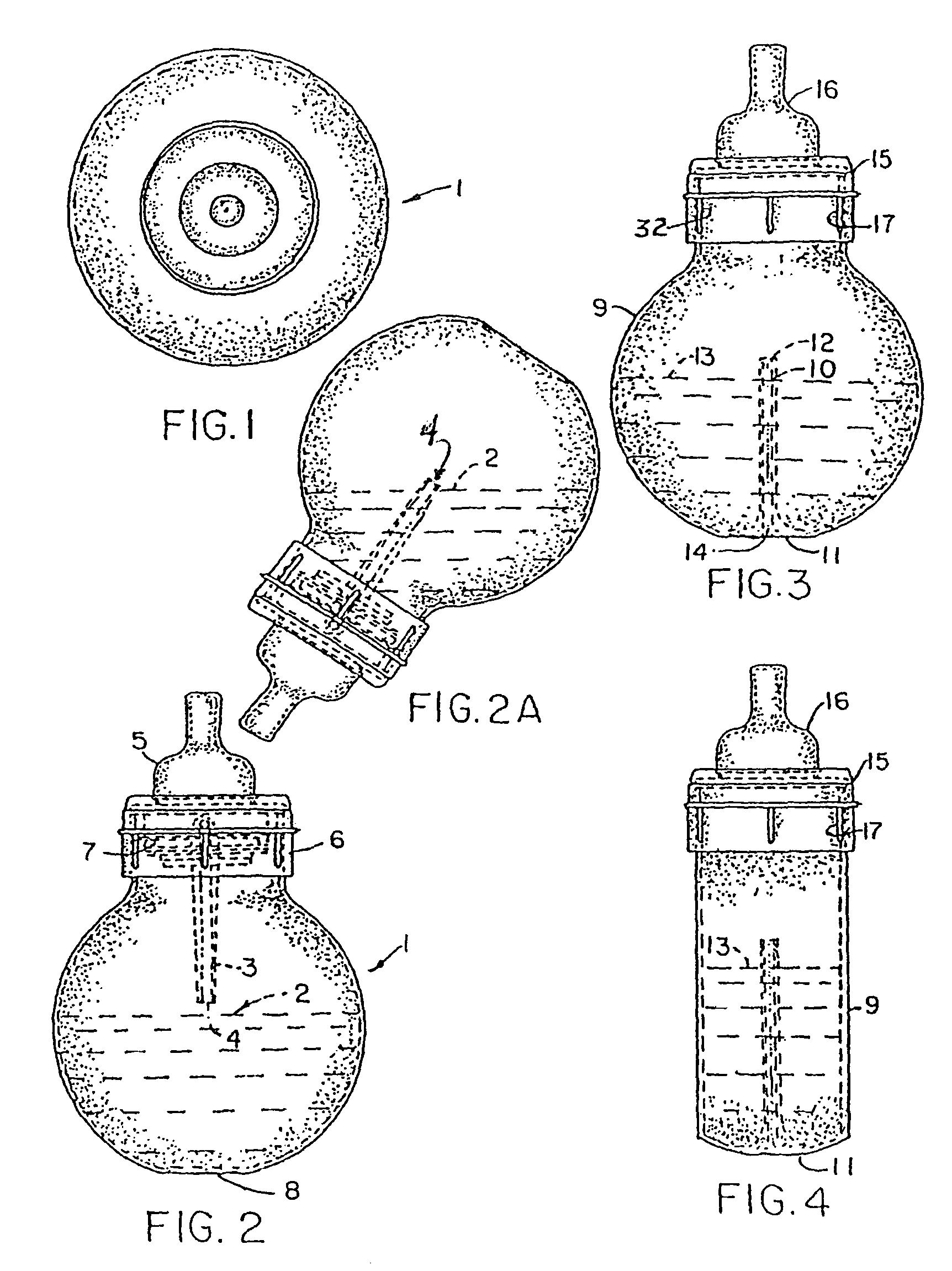 Bottle design with multiple seals