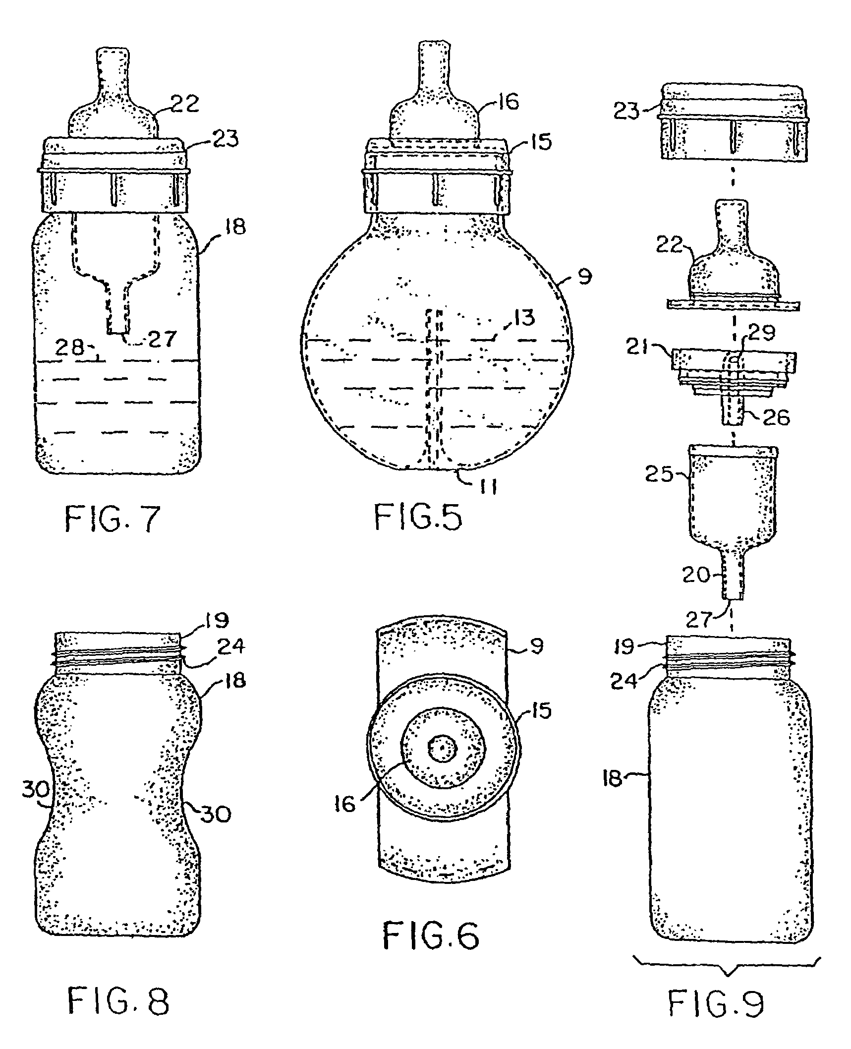 Bottle design with multiple seals