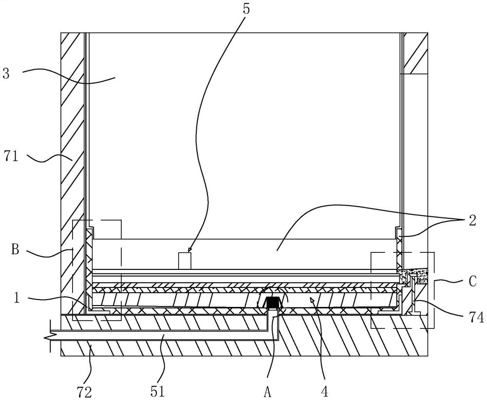 A toilet waterproof structure and its construction method