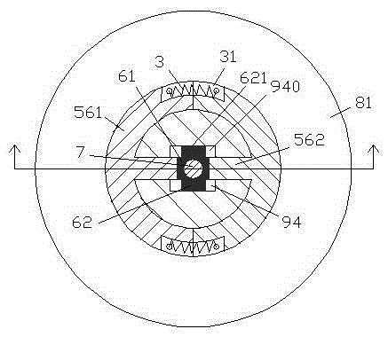 Fixing column device used for PCB circuit board and transmitted by gear