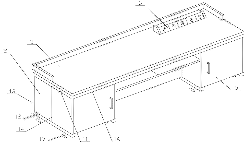 Teacher demonstration bench in physical laboratory