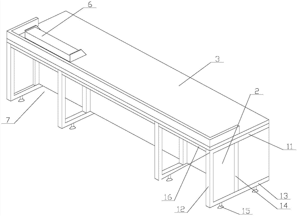 Teacher demonstration bench in physical laboratory