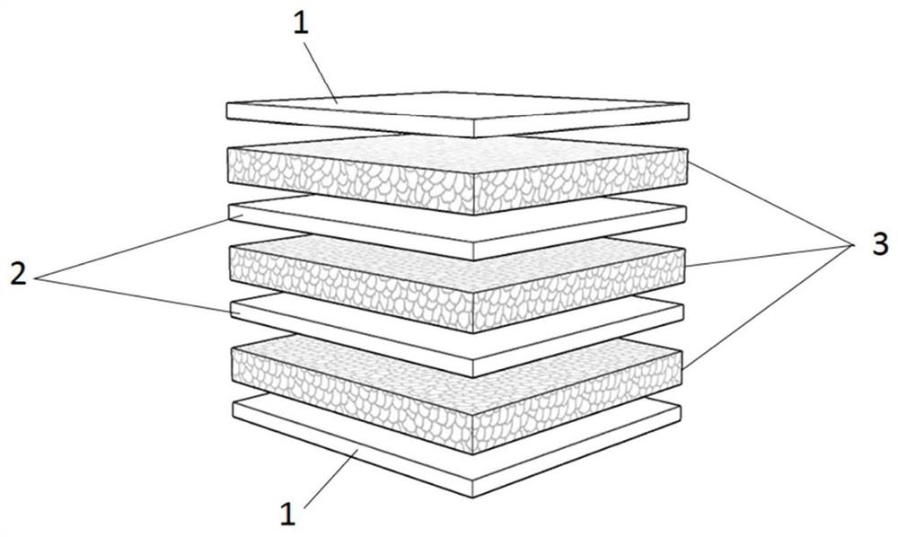 Automobile collision energy-absorbing composite material and preparation method thereof