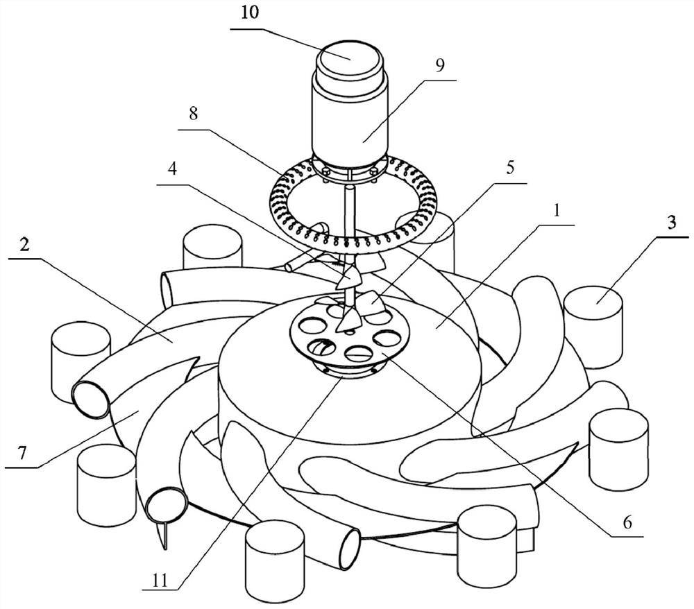 A device and system based on air flotation technology to imitate jellyfish offshore oil cleaning