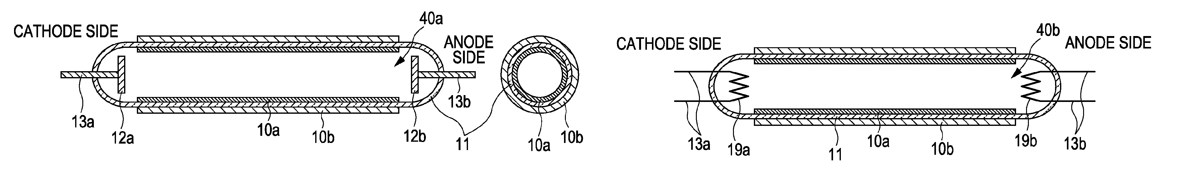 Illuminating device having fluorescent lamp, display apparatus including the same, and light-diffusing film