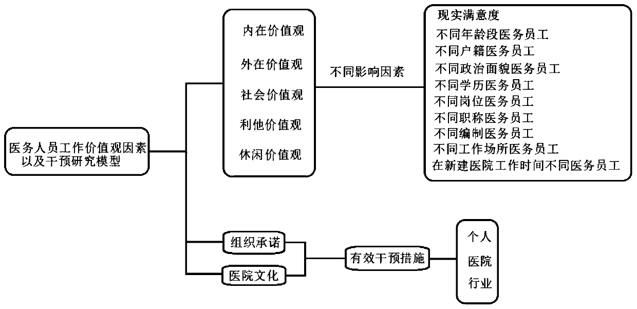 Investigation-decision method for improving working value of medical staff