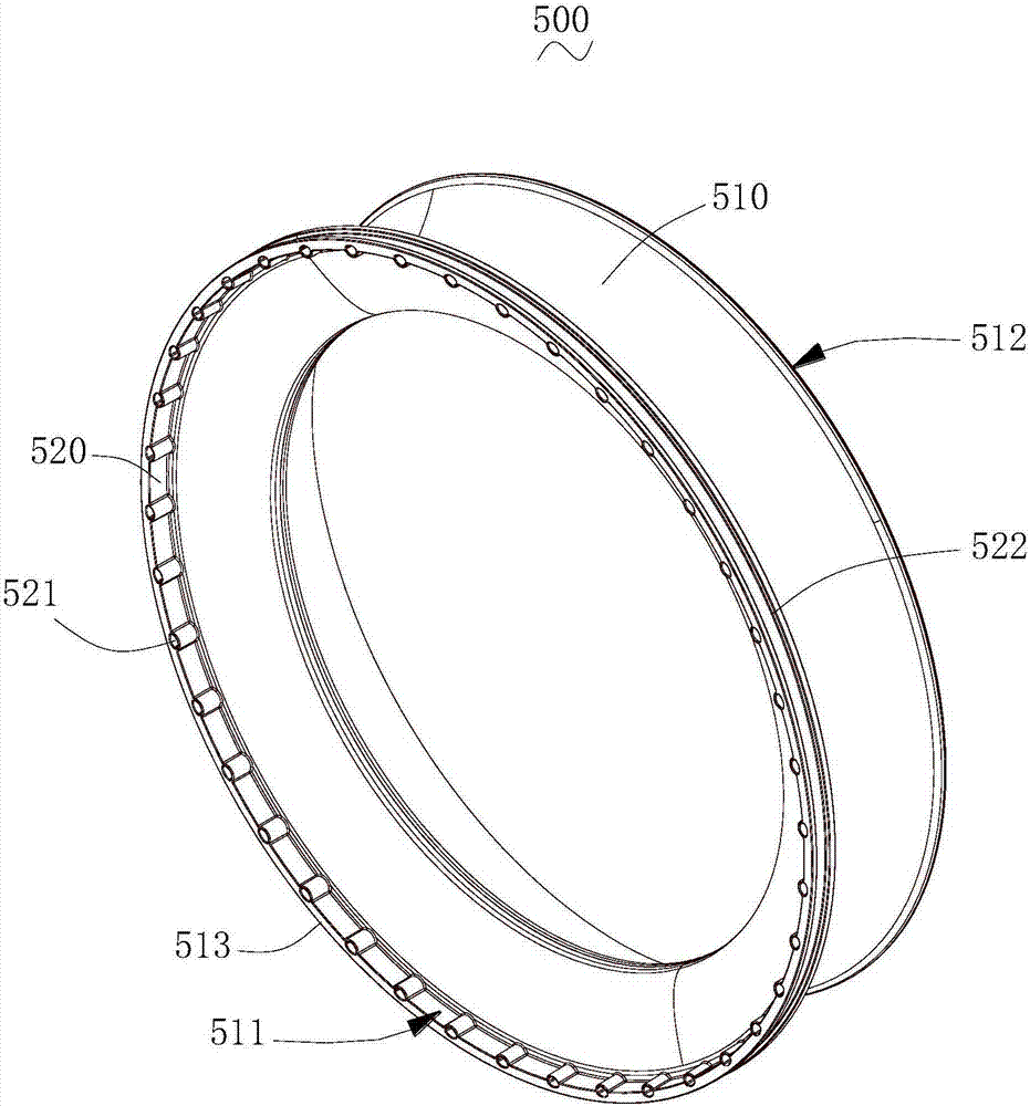 Washing machine and water retaining ring thereof