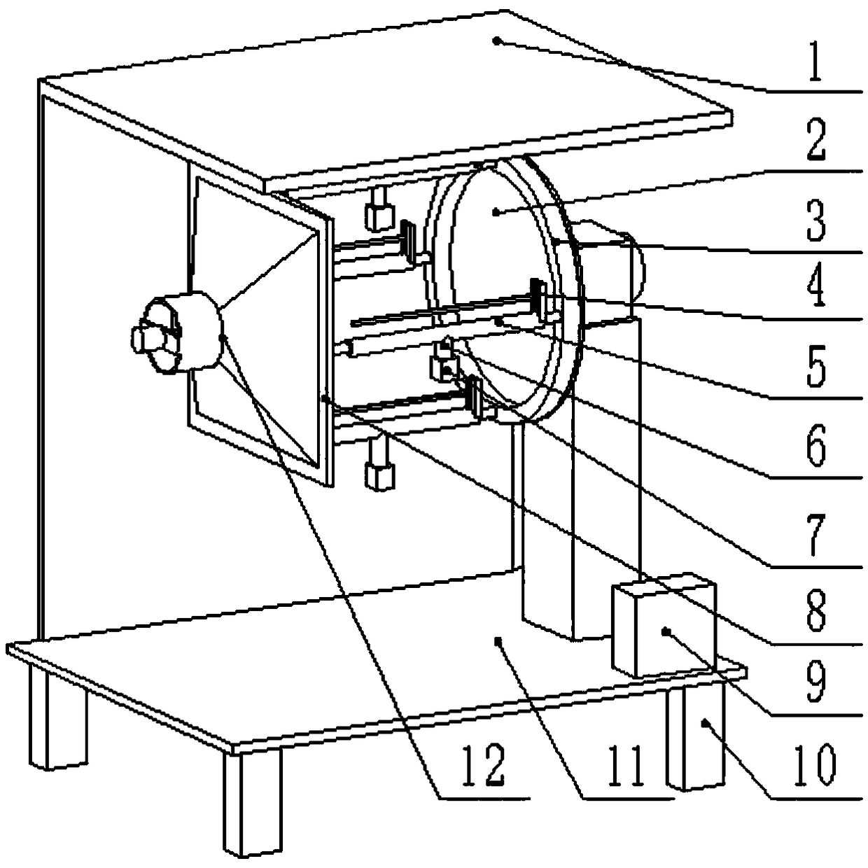 Air drying device for food processing