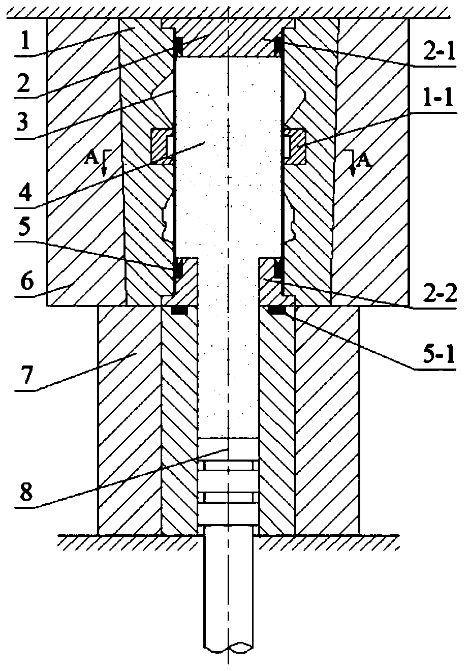 A viscous medium pressure forming device for closed variable cross-section thin-walled parts