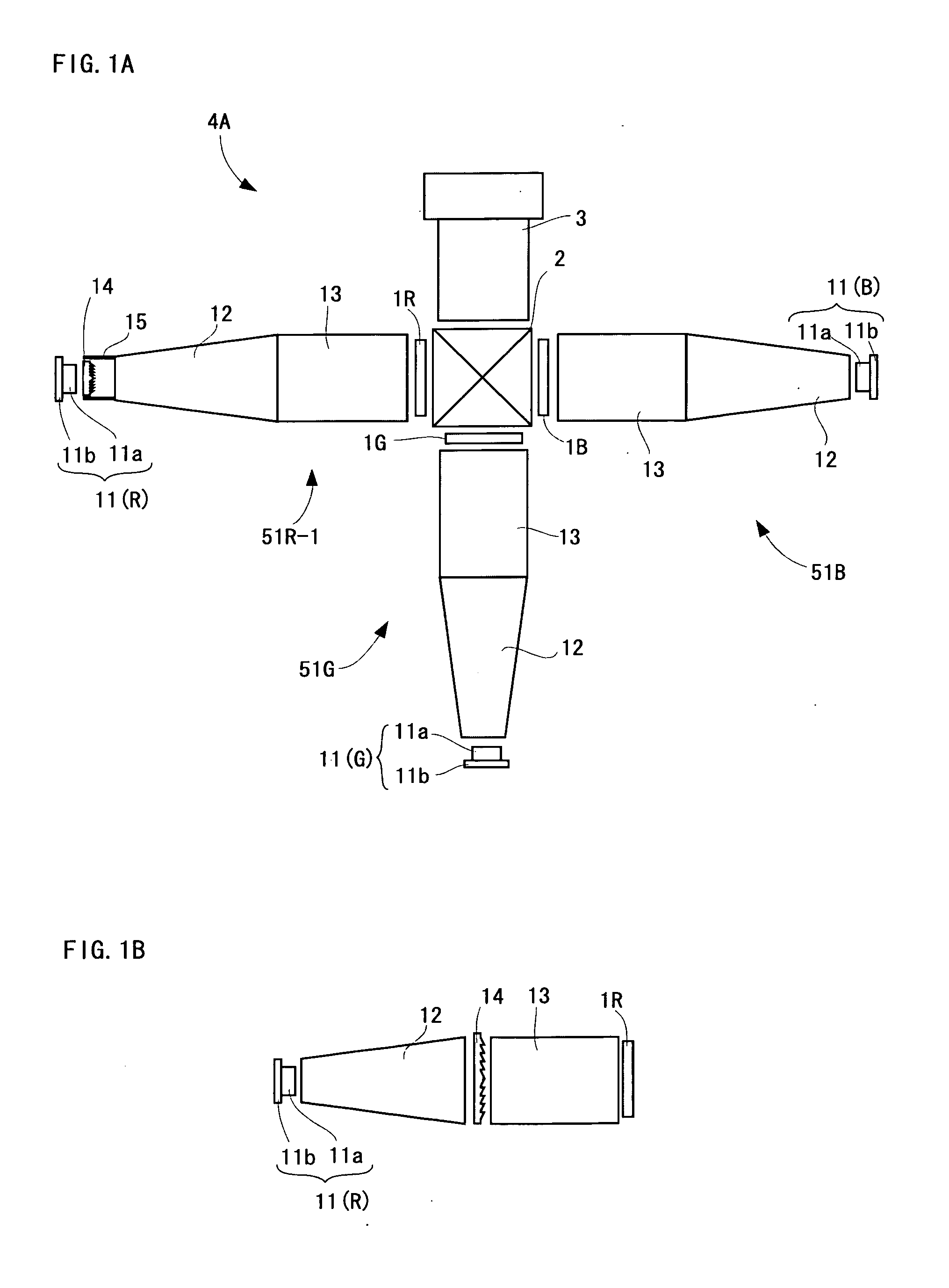 Multi-color illuminating device and projection type video display