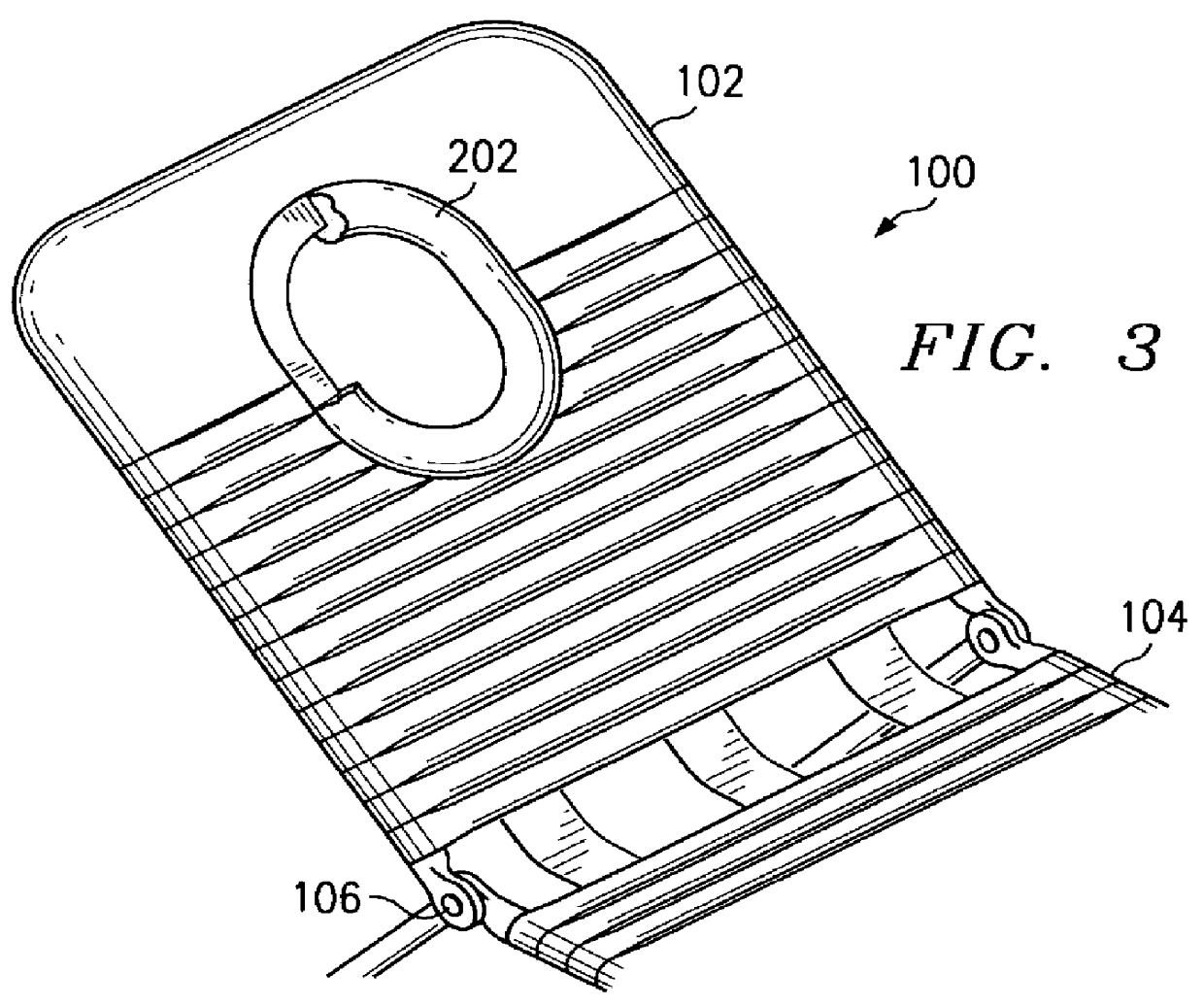 Recreational furniture containing modified head portion