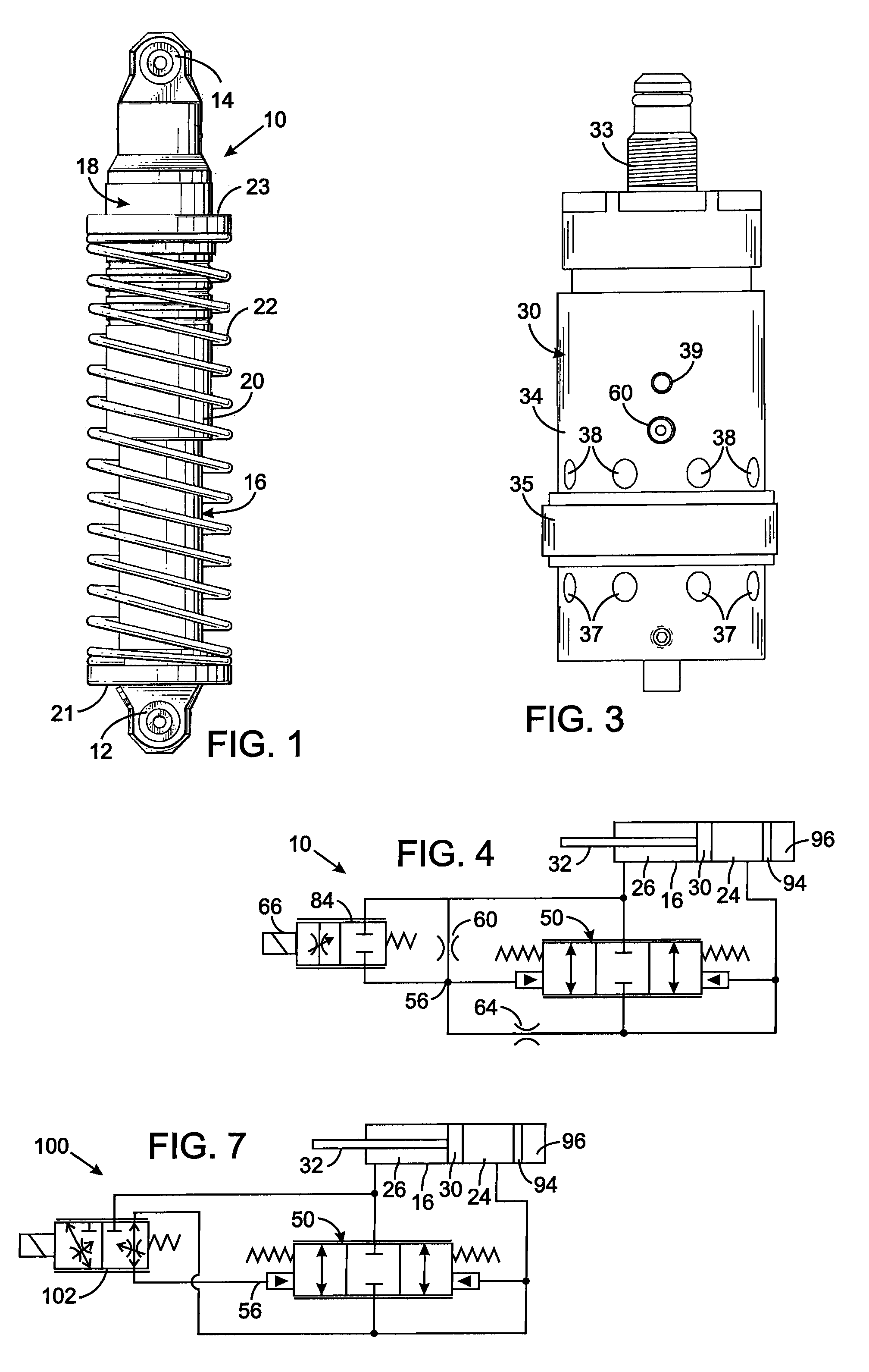 Hydraulic vibration damper piston with an integral electrically operated adjustment valve