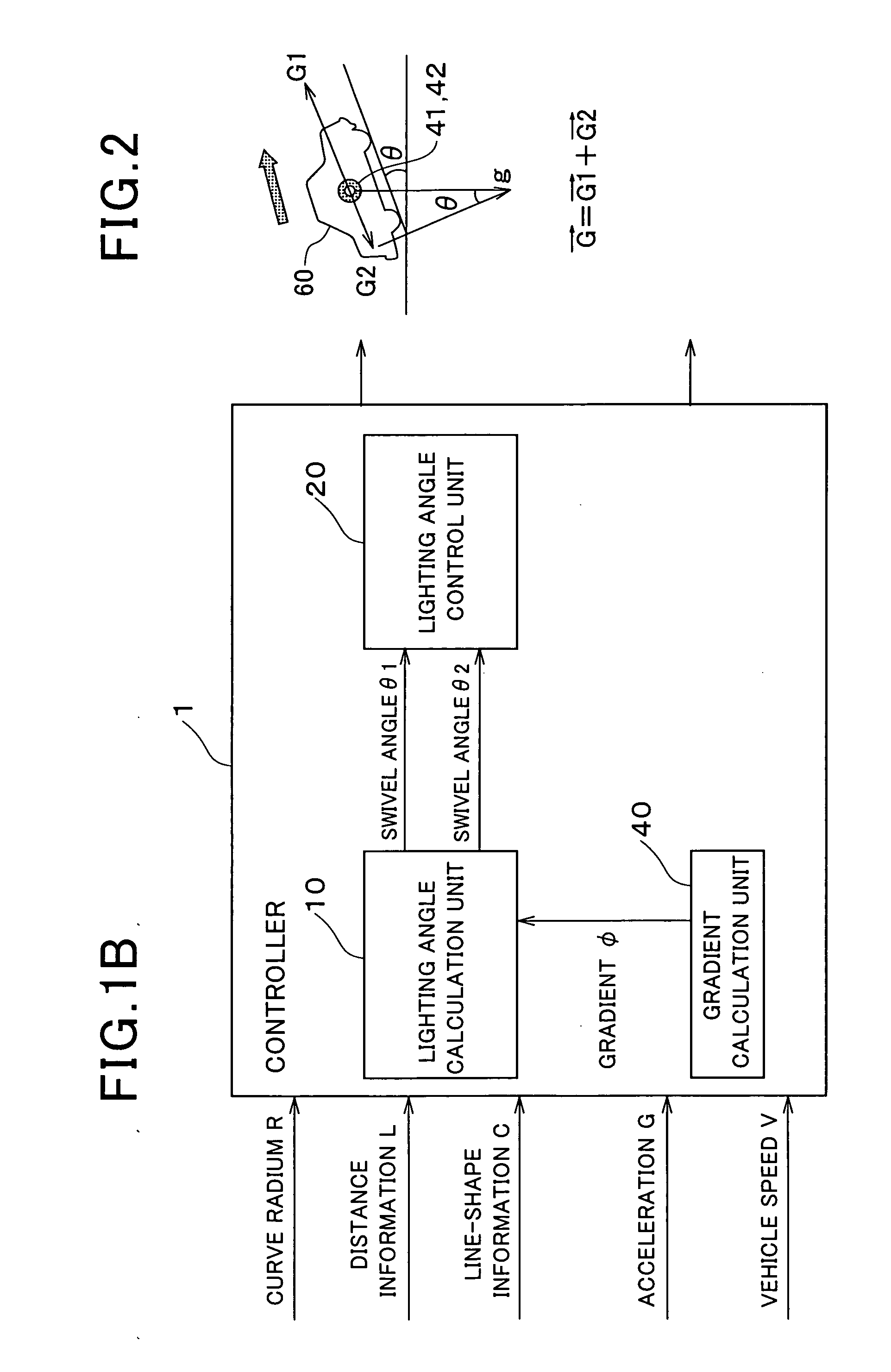 Apparatus for controlling lighting angle of headlights of vehicle