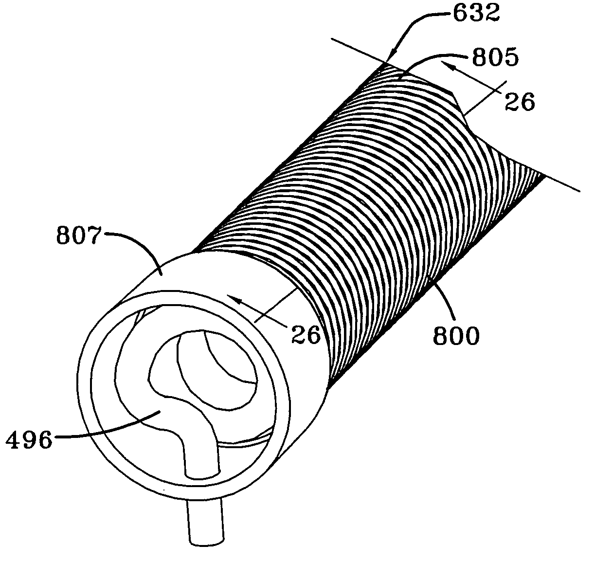 Extractor stretch hose