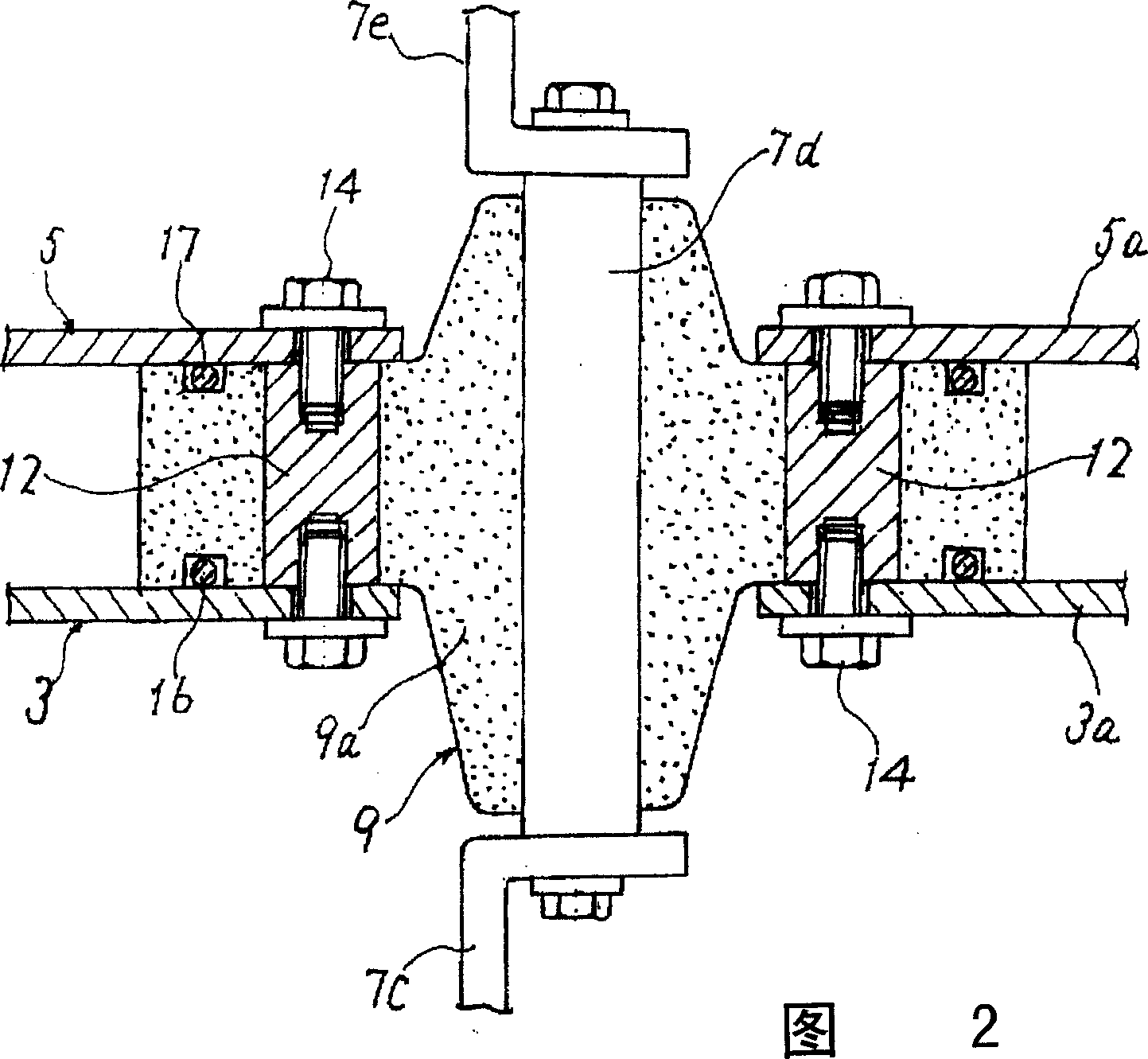 Connection structure of gas container