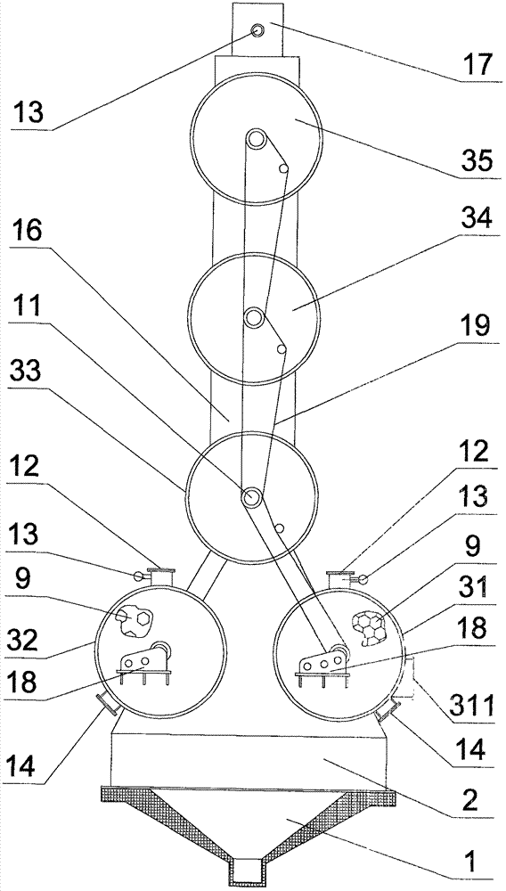 Modularized dynamic gas purification tower