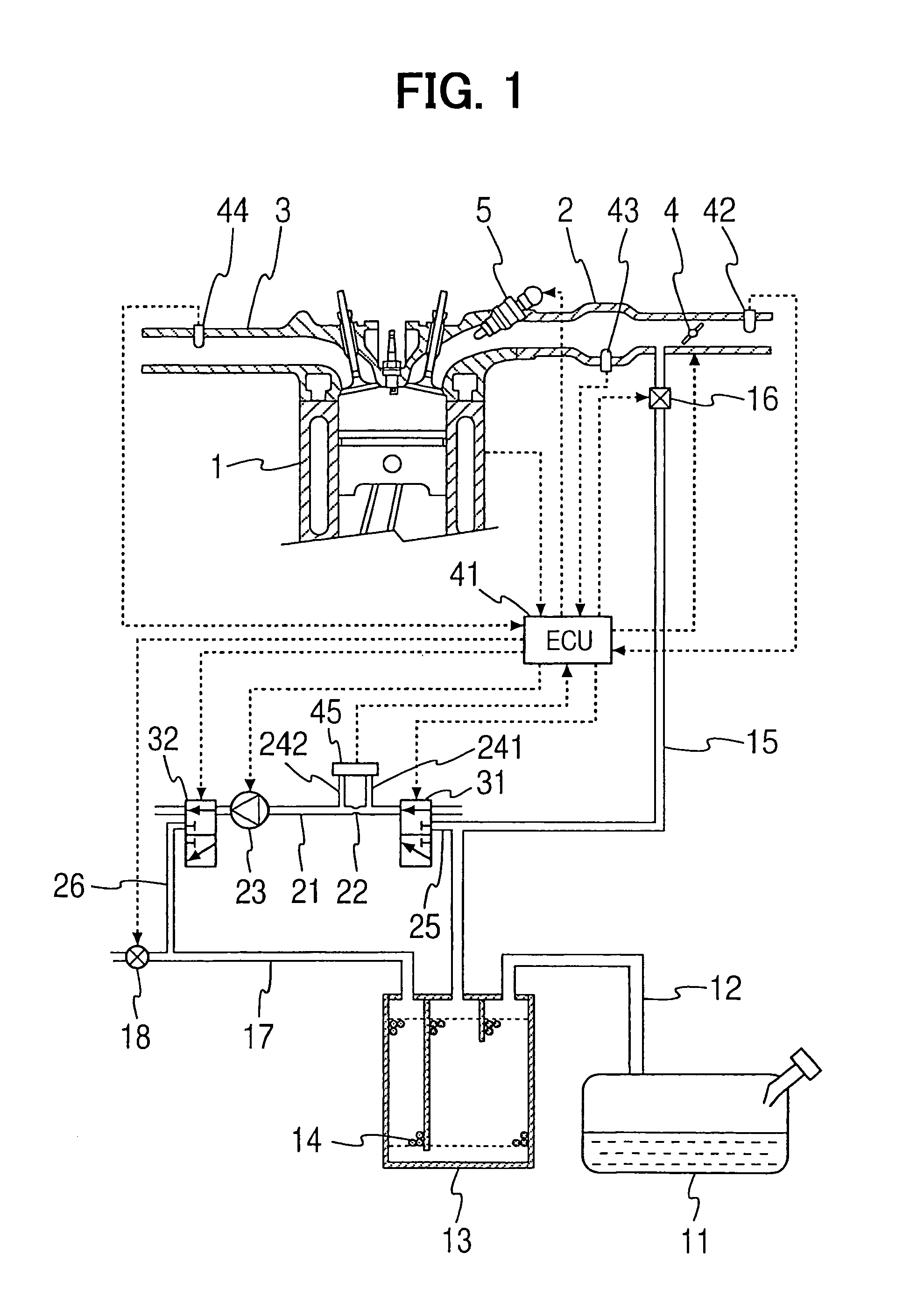 Fuel vapor treatment system for internal combustion engine