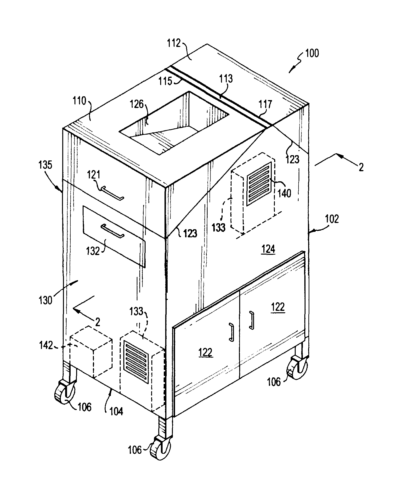 Portable cleanroom printing cabinet