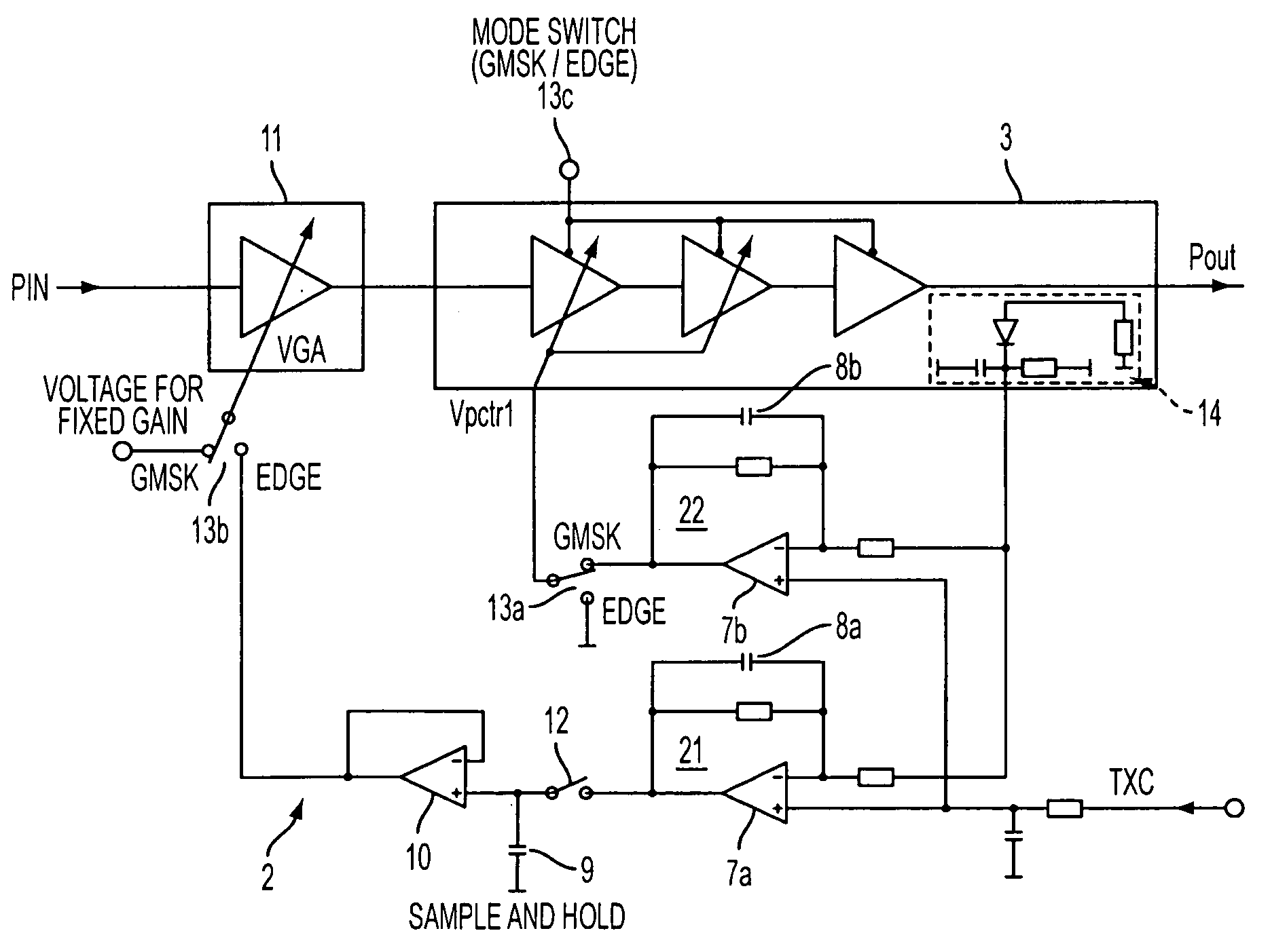 Controlling transmission mode on basis of power in preceding time slot