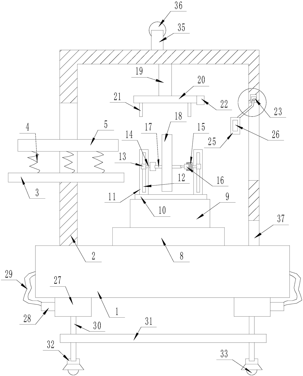 An automatic steel bar cutting device