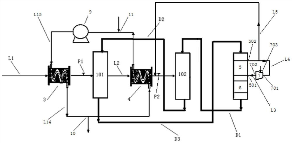 An activated carbon treatment system for improving waste heat utilization rate and denitrification rate and its application method