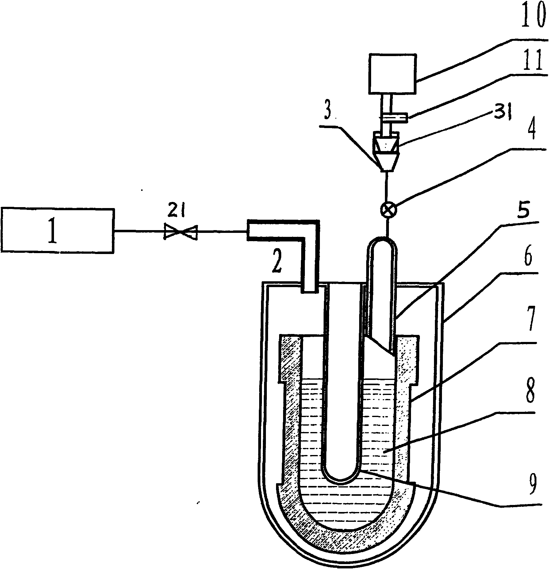 Pressure filling device and method of molten metal