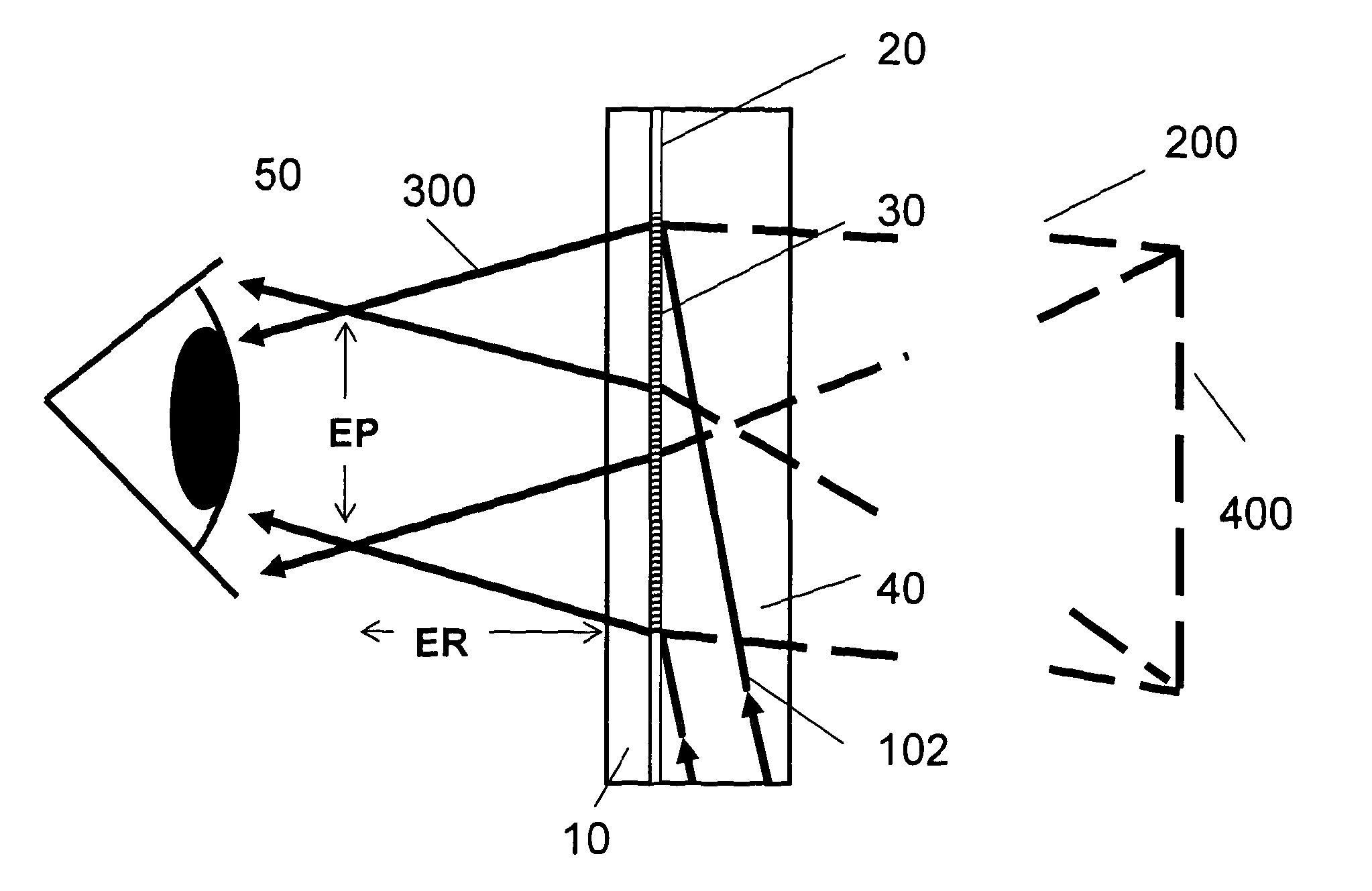 Compact holographic edge illuminated eyeglass display