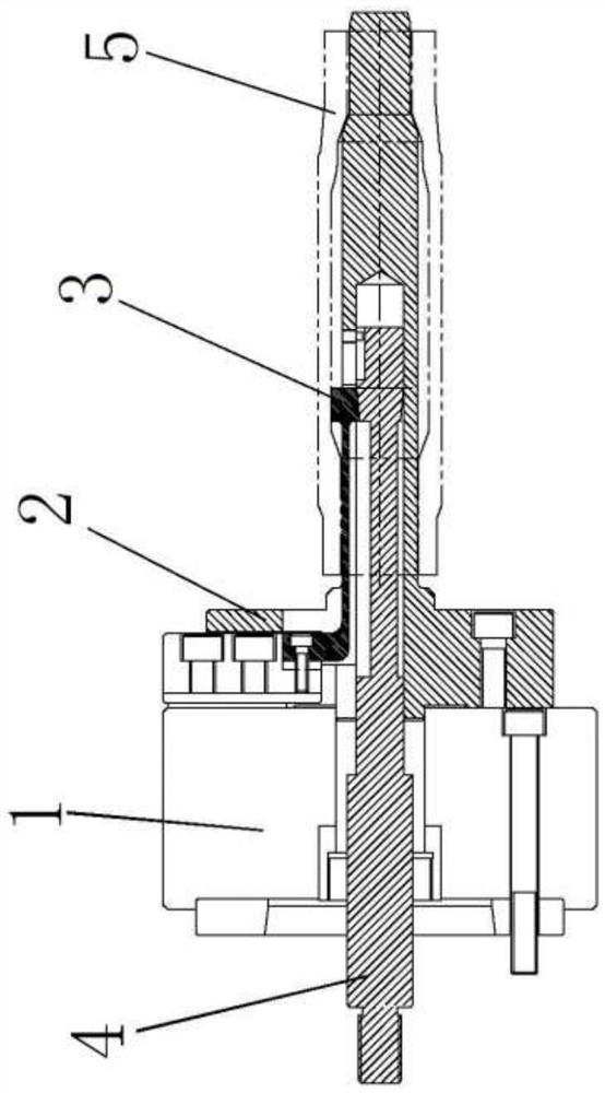 Large-stroke internal expanding clamp for machining long hollow shaft