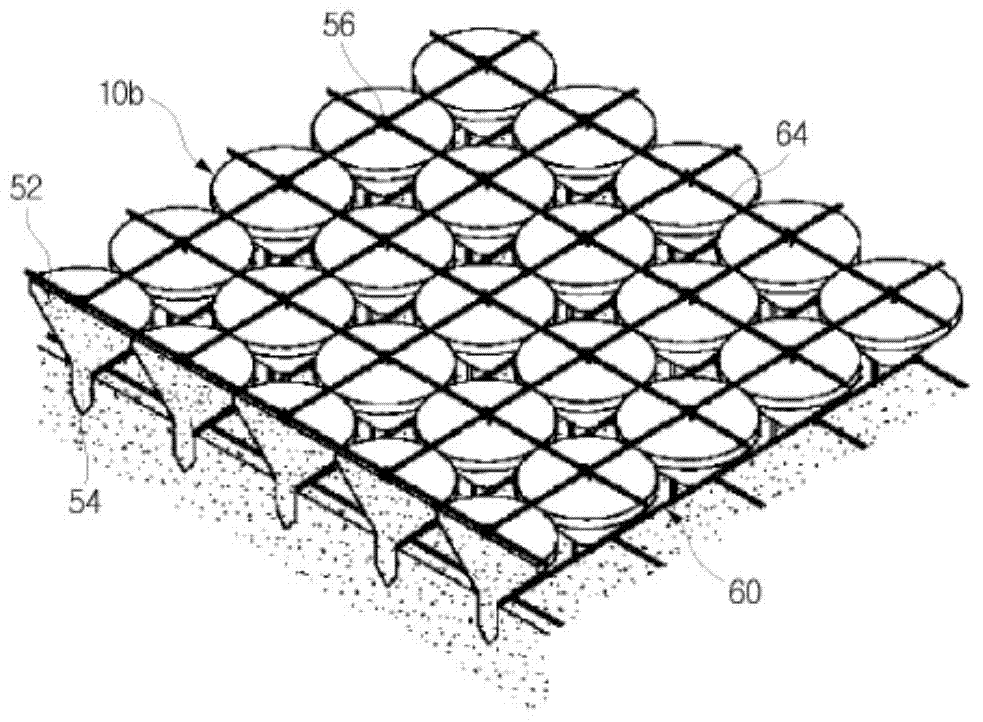 Method for constructing matrix foundation using hollow blocks