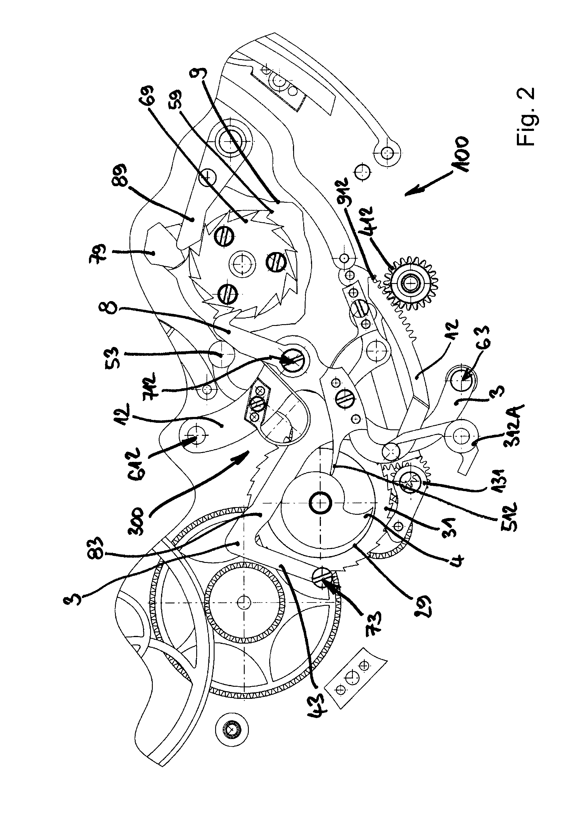 Instantaneous single click perpetual date mechanism