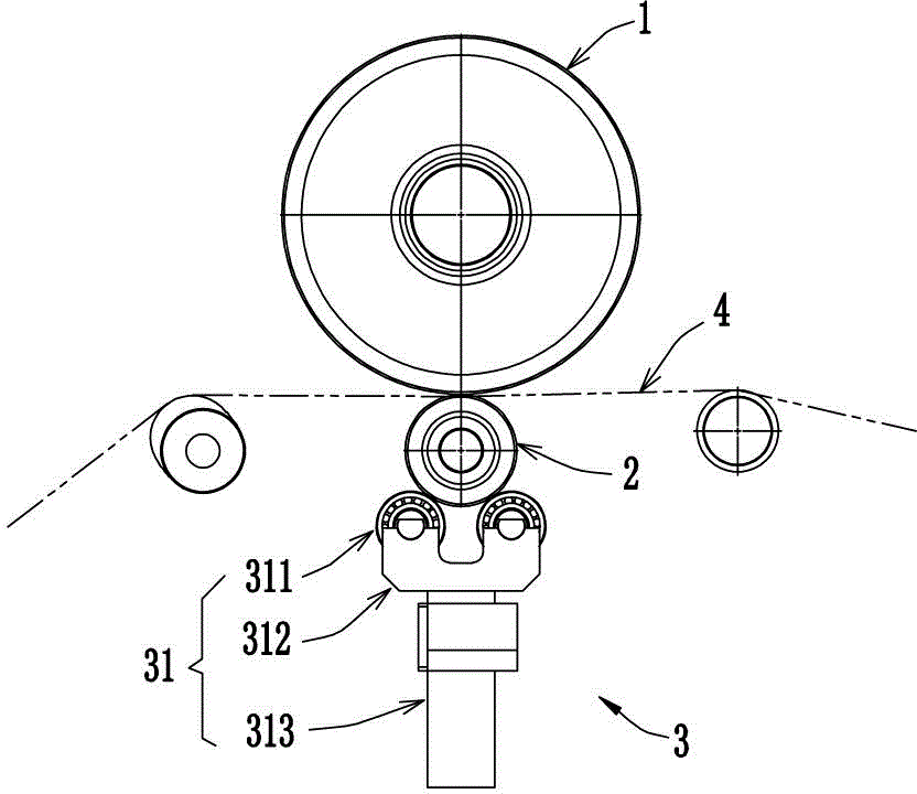 Embossing or calendering device