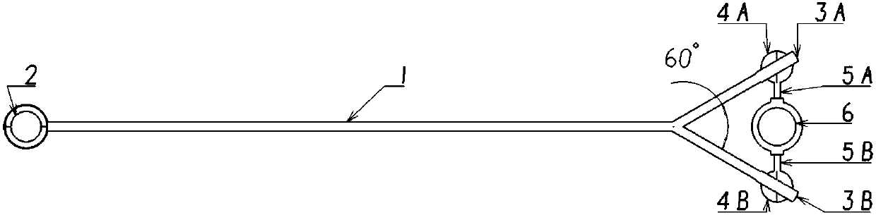 Ornithopter transmission component based on Y-shaped structure and implementation method