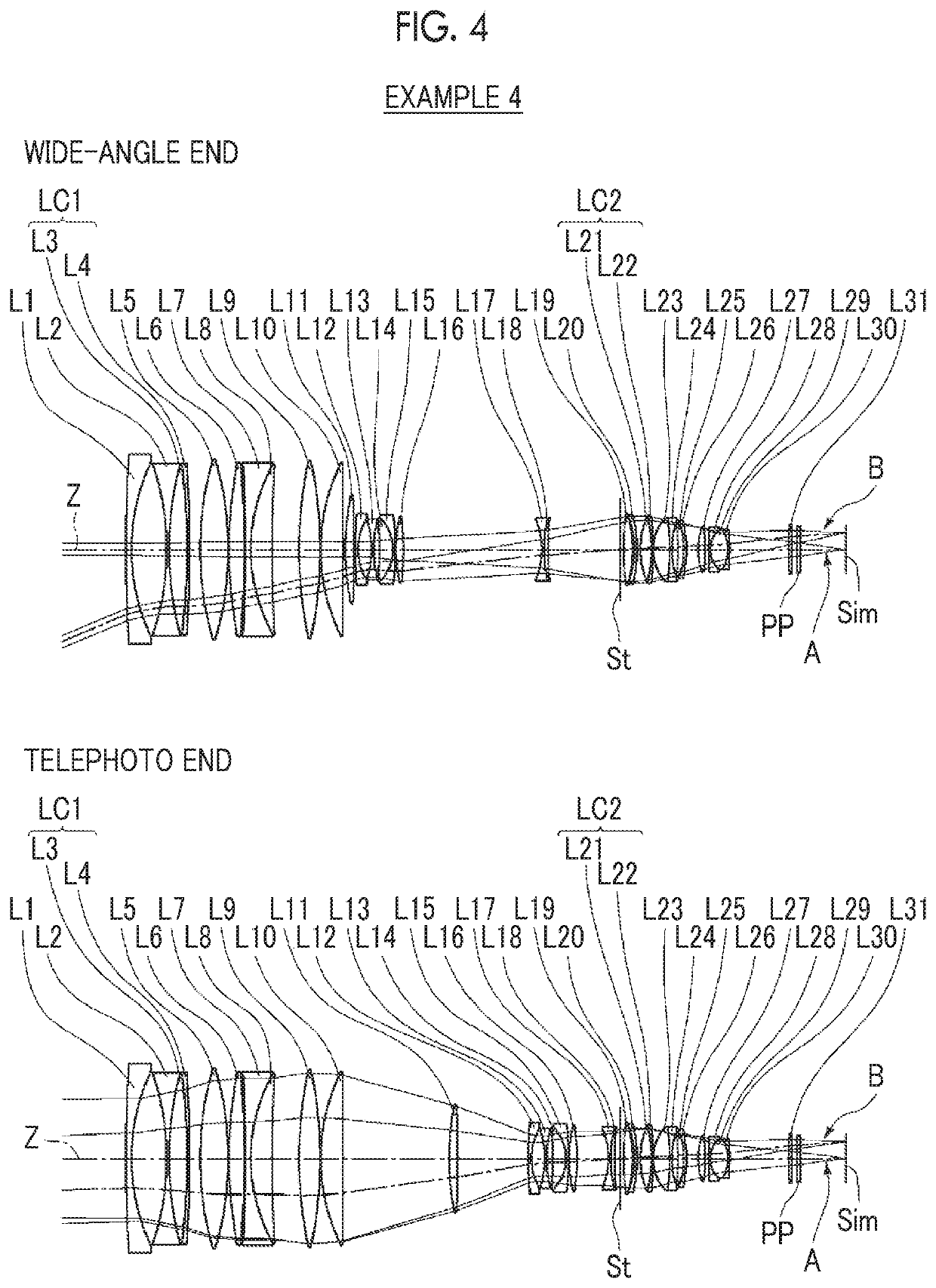 Imagaing optical system, projection display device, and imaging apparatus