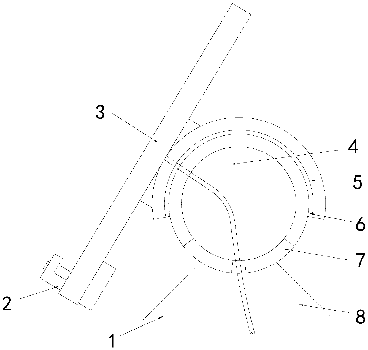 Wireless charging device for displaying electronic product