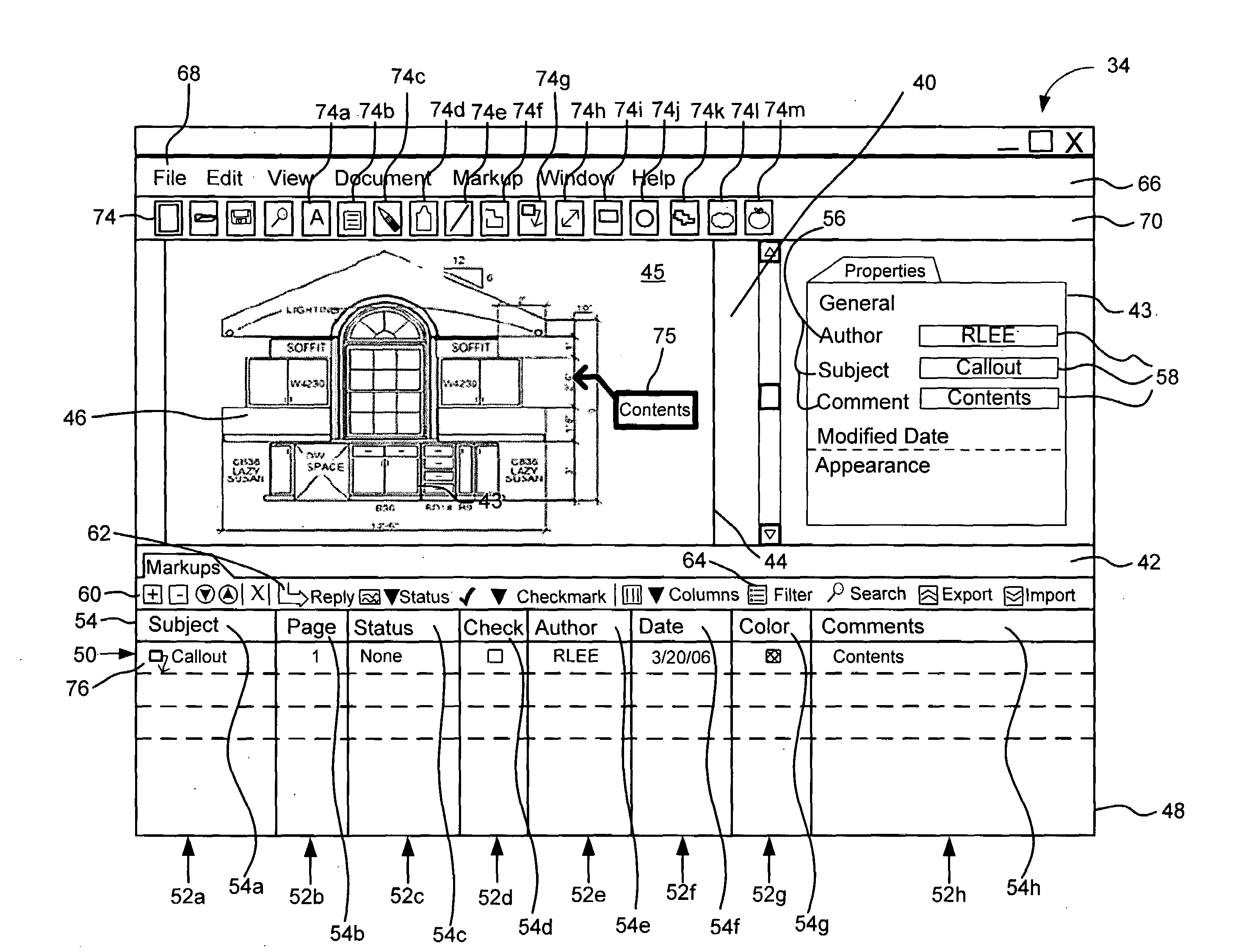 Method of processing annotations using filter conditions to accentuate the visual representations of a subset of annotations