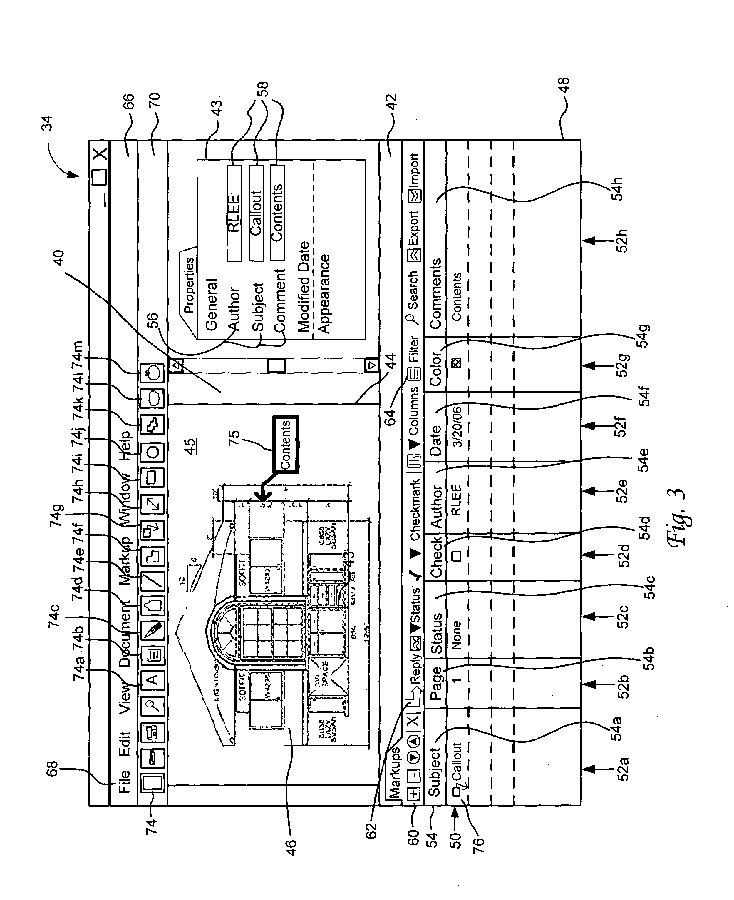 Method of processing annotations using filter conditions to accentuate the visual representations of a subset of annotations