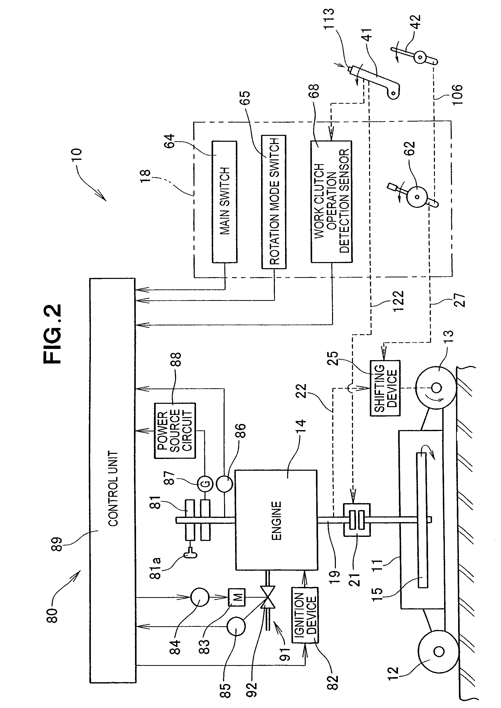 Enigne-driven work machine