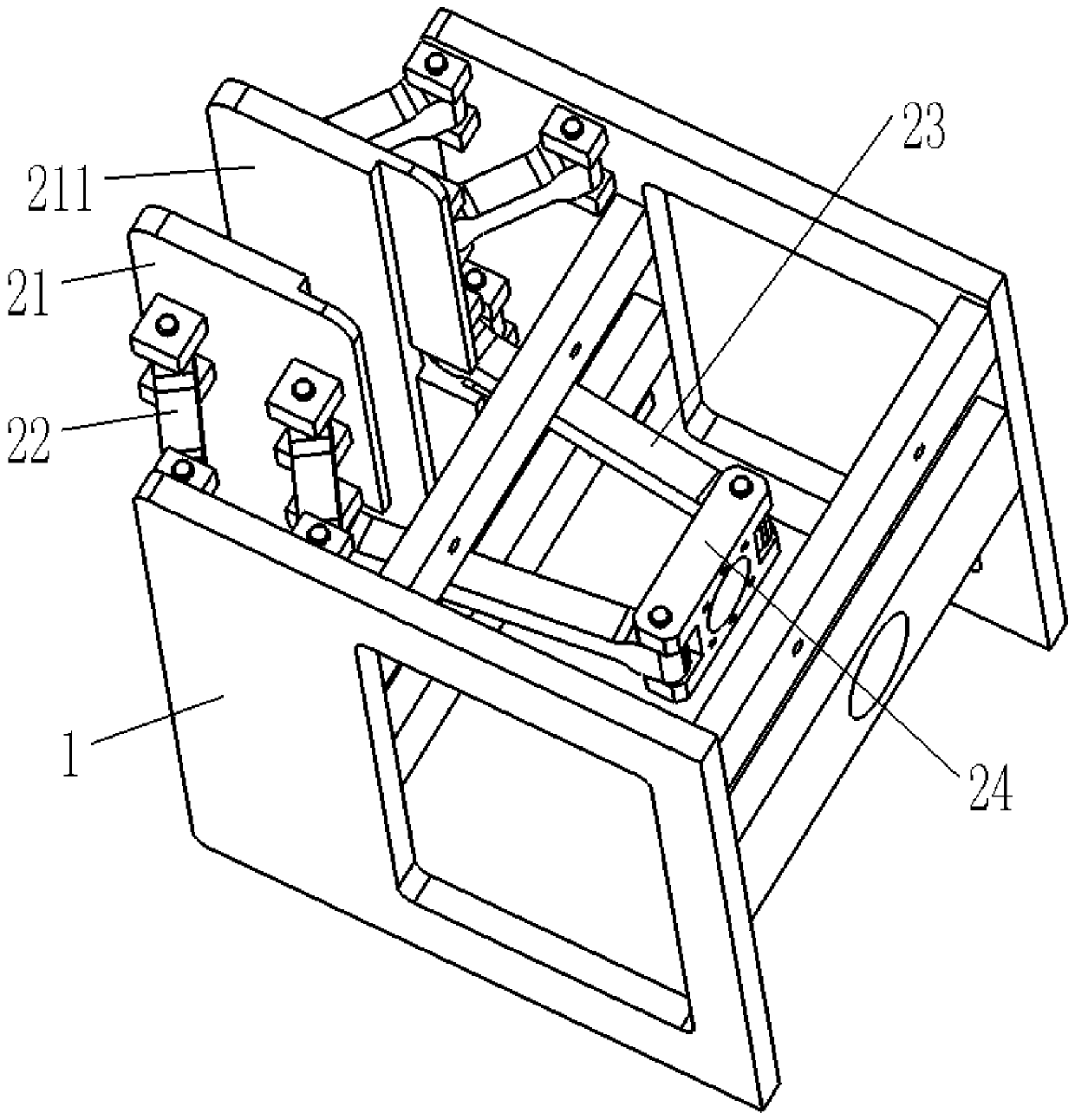 Clamping mechanism for bicycle three-dimensional parking garage