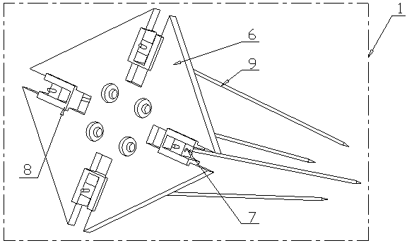 Insertion and clamping end executor for transplanting pot seedlings