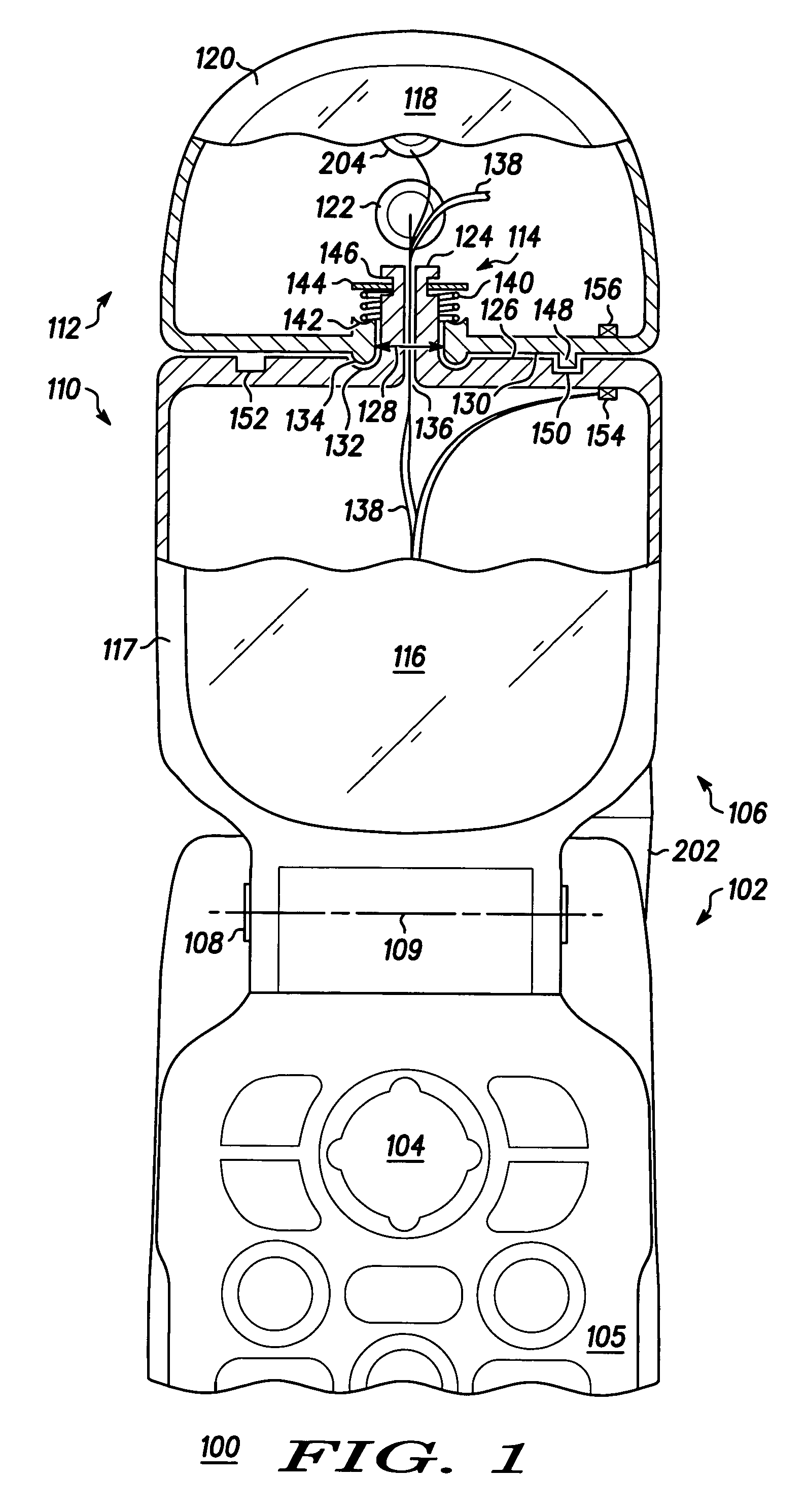 Cellular telephone with improved mechanical design