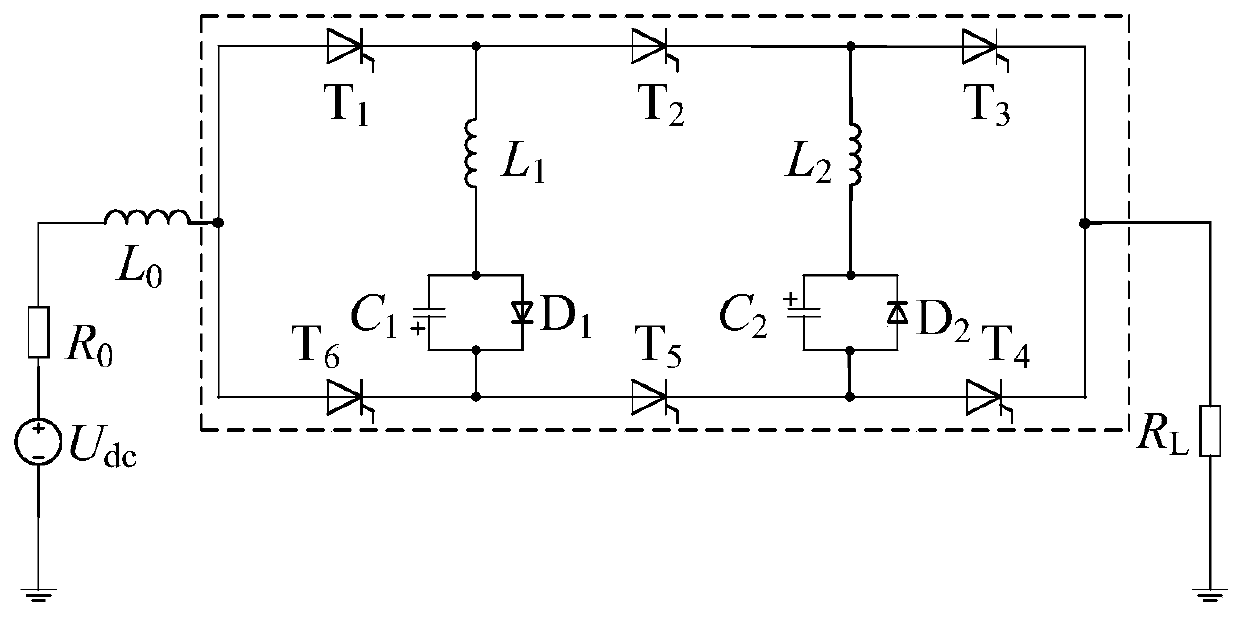 Cascadable solid-state DC fault current limiter, cascade structure and working method