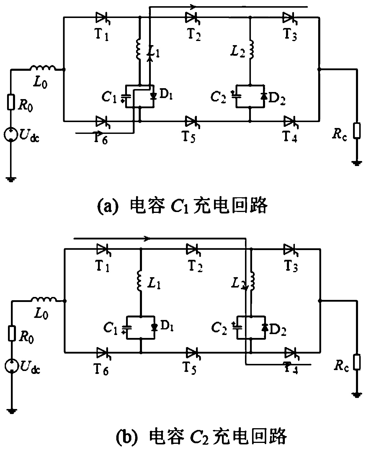 Cascadable solid-state DC fault current limiter, cascade structure and working method