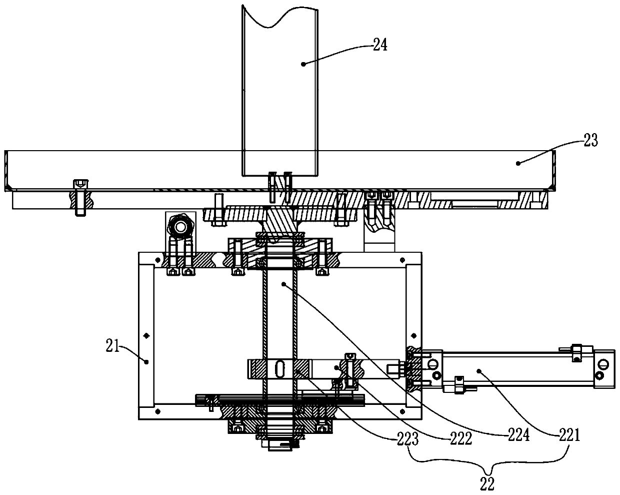 Welding device used for welding ring-shaped piece of steering pipe column