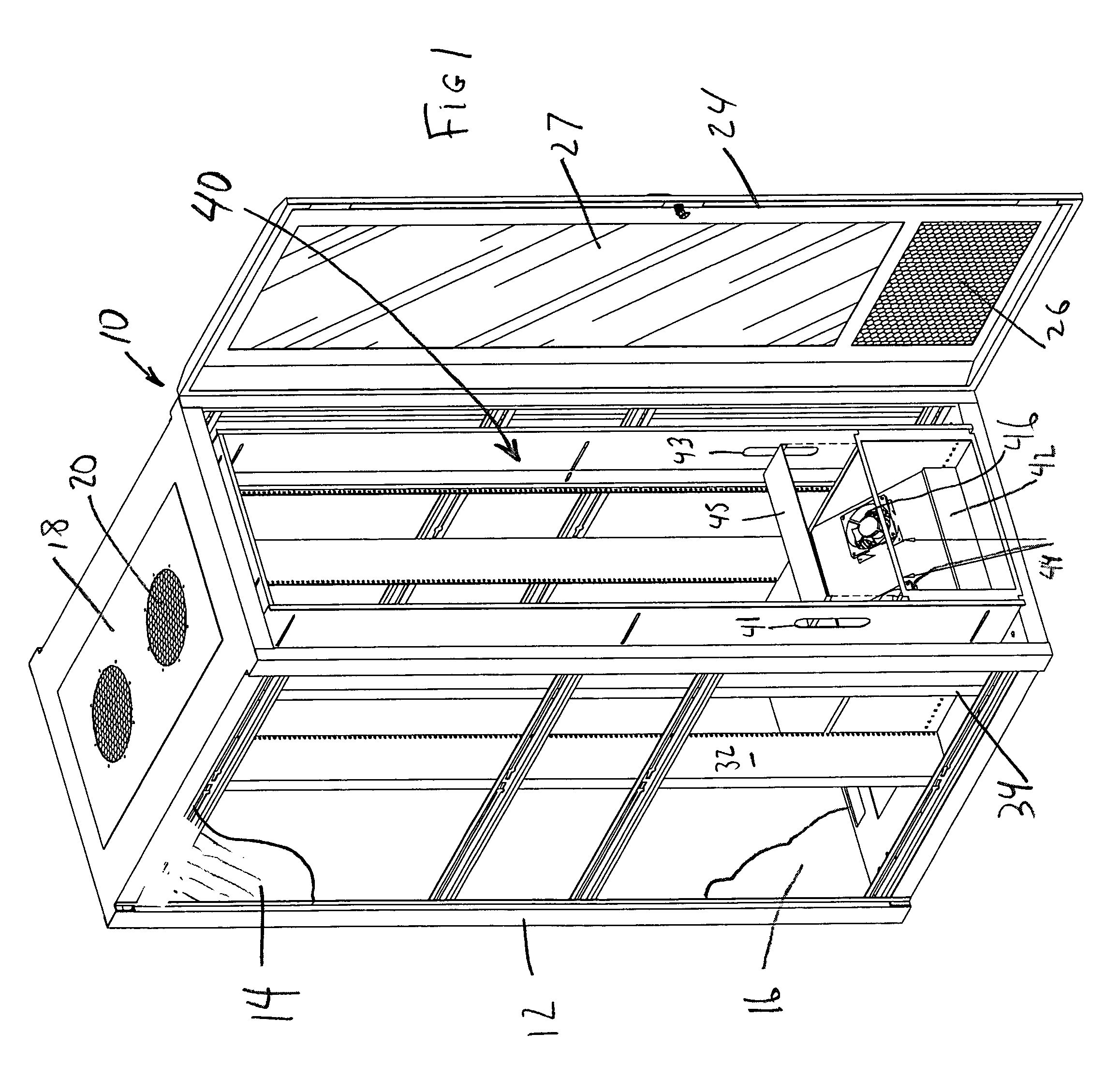 Air distribution arrangement for rack-mounted equipment