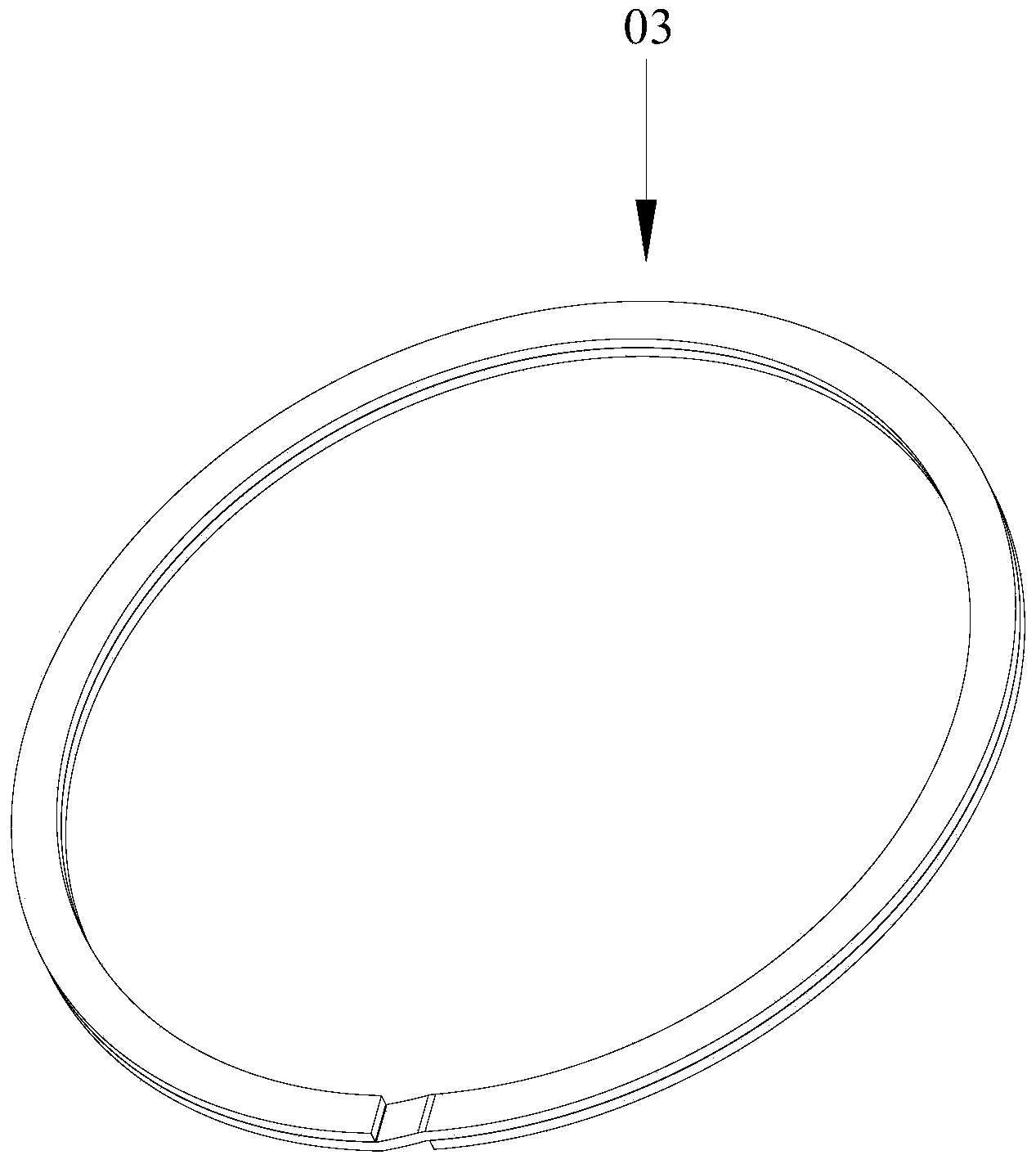 Seal device and segmented exhaust pipe with same